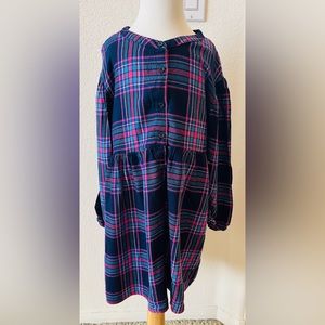 Flannel plaid dress